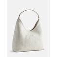 thumbnail image 3 of Scenario Women's Faux Leather Woven Hobo Shoulder Bag, Mother of Pearl, 3 of 5