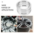 thumbnail image 2 of OUNONA 4Pcs Wheel Centering Rings Aluminum Alloy Silver Car Wheels Fuel Efficiency Enhancement, 2 of 8