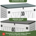 thumbnail image 5 of Craftian Outdoor Horizontal Storage Shed with X-Shaped Lockable Door, 35 Cu Ft Weather Resistant Resin Tool Shed, Light Gray, 5 of 8