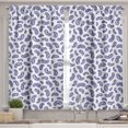 thumbnail image 2 of Ambesonne Paisley Valance & Curtain, Abstract Floral Motifs Dots, 55"x24", Dark Blue White and Indigo, 2 of 7