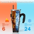 thumbnail image 3 of 40oz Tumbler,Black Cat Pumpkin Halloween Pattern Insulated Tumblers with Removable Handle,Stainless Steel Double Vacuum Coffee Tumbler Cup with Straw for Home,Office,Travel,Party, 3 of 5