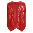 thumbnail image 2 of CHICTRY Kids Boys Girls Jazz Hip-Hop Dance Tops Performance Costume Sparkling Shiny Sequins Waistcoat Vest, 2 of 7