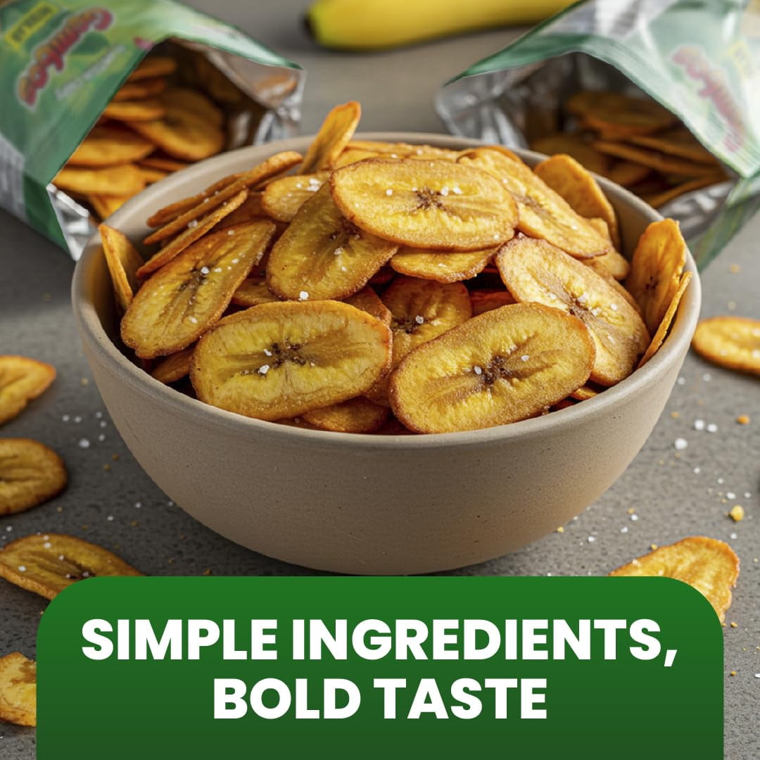 Gembos Original Plantain Chips, Salty Snack, 5.29 oz, 6 Pack