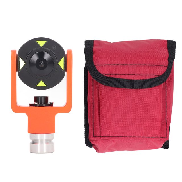 Surveying Mini Prism Kit, Heavy Duty Copper Coated Mini Prism Reflector Bright 0mm -30mm Offset Fog For Total Station