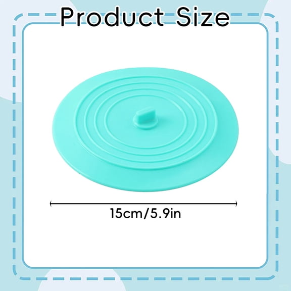 Bathtub Drain Stopper,6In Silicone Tub Stopper Drain Cover, Bath Tub Plug Hair Stopper,Universal Flat Suction Hair Water Shower Stopper By Kilougeis