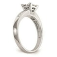 thumbnail image 6 of Auriga 14k White Gold Square Cluster 3/4 carat Princess Diamond Complete Engagement Ring for Women Size-7, 6 of 8