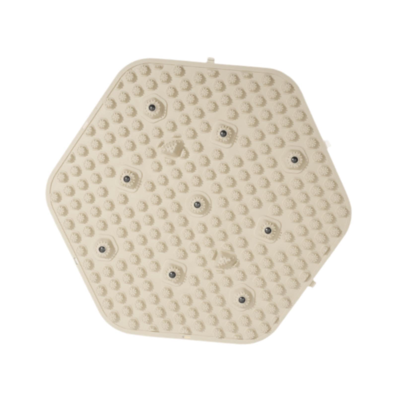 Serenable Foot Massager Mat Massage Pad Portable Relaxing Folding Foot Press Pad for Bedroom Gym Office Dorm Household white