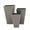 Gray Light Weight Solid Square S/3 17", 21", 25"H, variant on DecMode Grey Contemporary Oversized Metal Planter with Cement Hue, Set of 3, 20", 25", 30"H