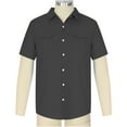thumbnail image 5 of Joau Linen Shirts for Men Casual Short Sleeve Button Down Dress Shirts with Pockets Holiday Beach Shirt Hawaiian T Shirts Lightweight Tops for Men, 5 of 7