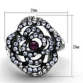 thumbnail image 4 of Womens Black Ring Anillo Para Mujer Stainless Steel Ring with Top Grade Crystal in Amethyst Desio, 4 of 4