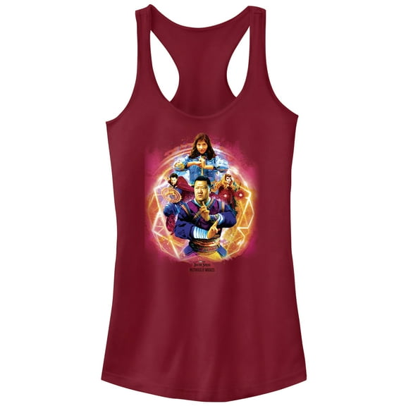 Junior's Marvel Doctor Strange in the Multiverse of Madness Powerful Heroes  Racerback Tank Top Scarlet X Small