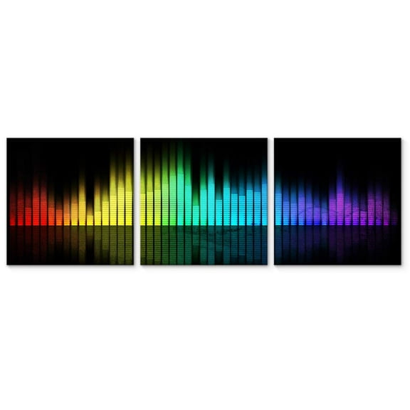 wall26 3 Panel Canvas Wall Art Music Note Pictures Home Wall Decorations for Bedroom Living Room Paintings Canvas Prints Framed - 24" 24" x3 Panels