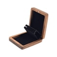 thumbnail image 4 of Organizador de joyería Caja de perjudros de pendientes Pequeñas Elegantes Velvet Caja de regalo de regalo portátil para el compromiso de aniversario Nuez, 4 of 8