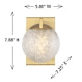 thumbnail image 6 of Darien 1-Light Wall Sconce in Warm Brass, 6 of 6