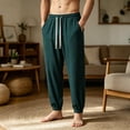 thumbnail image 5 of Elvqul Mens Jooger Joggers with Pockets Elastic Waist Atheletic Pants Solid Workout Outdoor Relaxed Fit Pants for Men Drawstring, 5 of 6