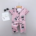thumbnail image 2 of TIEVOSA Garçon Fille Manches Courtes Hauts+pantalons Pyjamas Tenues de Nuit 3-13 Ans, 2 of 4