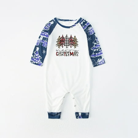 

Fashionable Christmas Print Family European And American Pajamas Parent-child Suit Baby womens christmas pajamas
