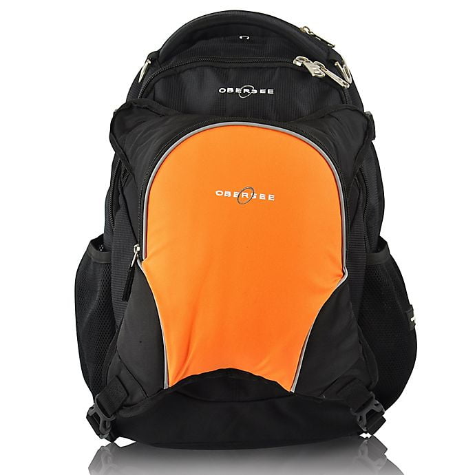 orange diaper bag