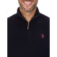thumbnail image 2 of U.S. Polo Assn. Men's Soft Acrylic Solid Quarter Zip Sweater, 2 of 3