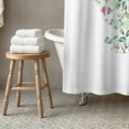thumbnail image 3 of Creative Products Mint Floral Tranquil Rabbit 71x74 Shower Curtain, 3 of 7