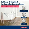 thumbnail image 3 of Leifheit Siena 180 Classic Lightweight Foldable Clothes Drying Rack, Silver, 3 of 9