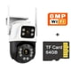thumbnail image 1 of 1 Cámara de Seguridad Exterior con 2 Lentes, WiFi Doble-Lente 2.4GHz IP Inalambrica para Monitoreo y Vigilancia en Hogar - AI Detección Humana Visión Nocturna a Color Interior/Externa,, 1 of 15
