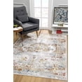thumbnail image 1 of homeroots home decor 390563 8’ x 11’ Gray and Beige Distressed Ornate Area Rug, 1 of 1
