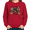 Red, variant on Women's BOO Boujee Leopard Bow Graphic Sweatshirt Playful Halloween Autumn Statement Crewneck Pullover