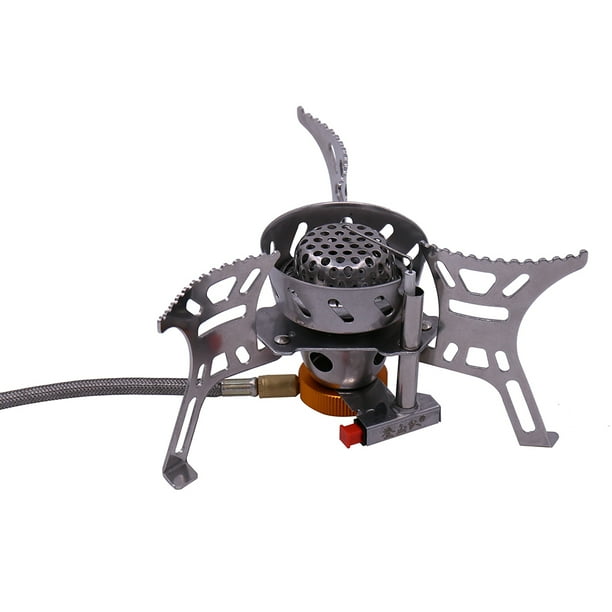 unbranded 1Ud Camping Gas Stove Portátil Para Exteriores Color Plateado Simple Y Alta Eficiencia Energética