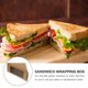 thumbnail image 4 of Caja de almacenamiento para 50 sándwiches, caja para envolver pasteles, caja de embalaje de papel kraft, 4 of 7