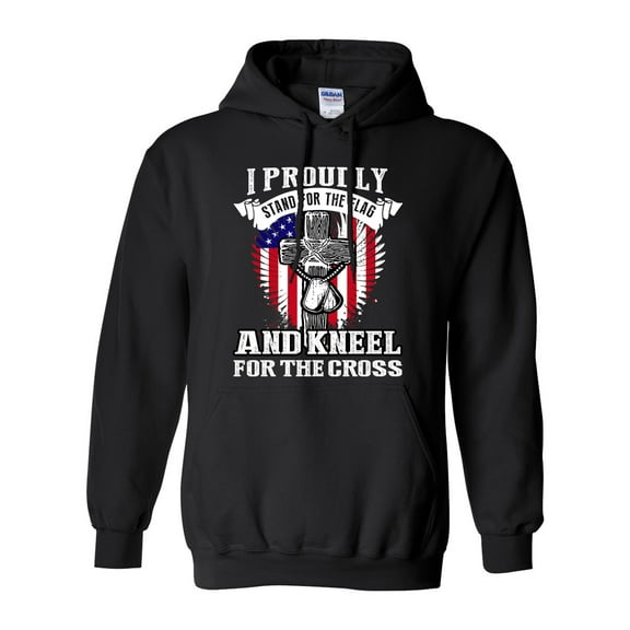 I Proudly Stand For The Flag And Kneel For The Cross DT Sweatshirt Hoodie