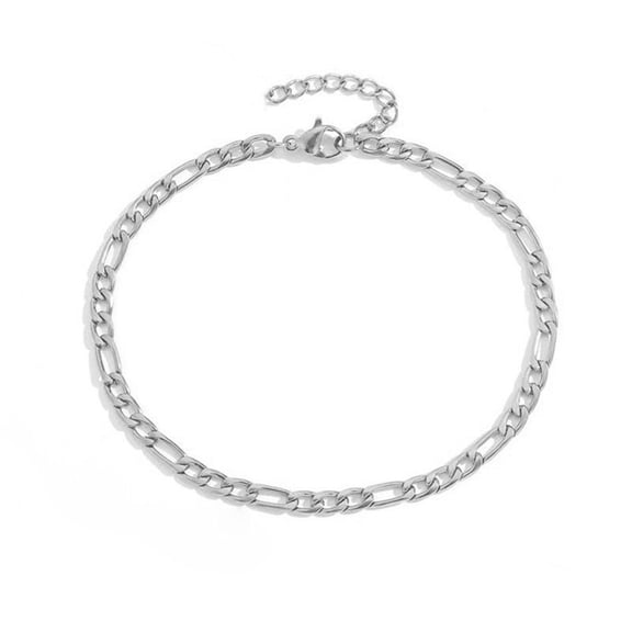 Joernso Women Anklet Titanium Steel Chain Beach Anklet Adjustable Length Fine Workmanship Anklet Jewelry Gift