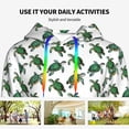 thumbnail image 4 of Fotbe Watercolor Turtle Pattern Womens Long Sleeve Hoodie, Pullover Hooded Sweatshirt, Kangaroo Pocket Hoodie with Eye-catching Drawstrings-Medium, 4 of 7