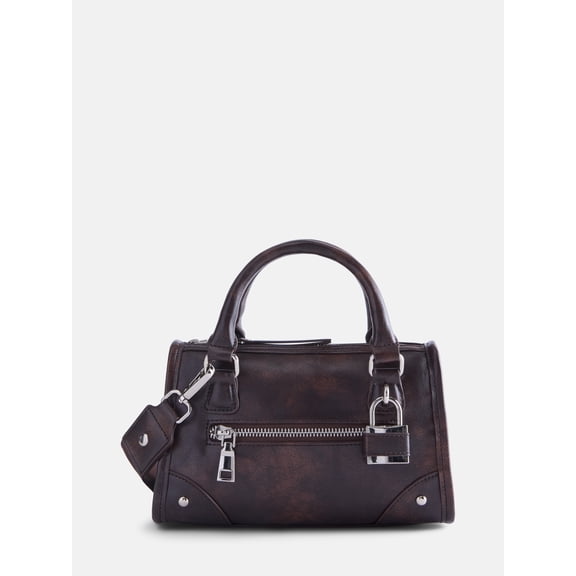 Madden NYC Women's Small Top Handle Handbag, Brown