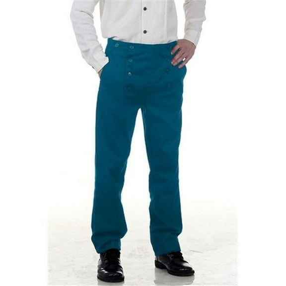 The Pirate Dressing C1403 Architect Mens Hundred Percent Cotton Pants- Blue - Medium