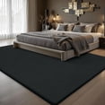 thumbnail image 6 of Buganda Soft Area Rugs, Low Pile Area Rug for Living Room Bedroom, Non Slip Washable Decor Carpet, 5'x8', Black, 6 of 6