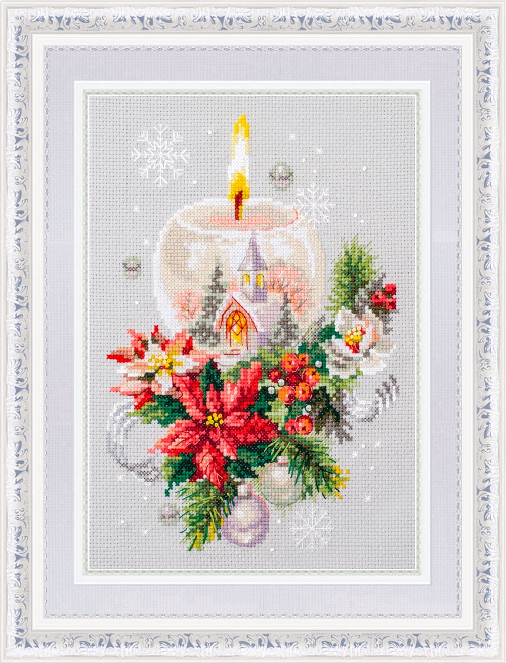 Сhristmas Candle Cross Stitch Kit by Magic Needle
