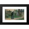 thumbnail image 2 of Konstanty Mańkowski 24x16 Black Modern Framed Museum Art Print Titled - Daughter of Charity in the Hospital Garden (1890), 2 of 5