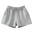 thumbnail image 4 of WOLLED 1-8T Girls Summer Solid Color Shorts Pants for Toddler Kids Casual Pull on Cotton Shorts Baby Elastic Waist Short with Pockets, 4 of 11