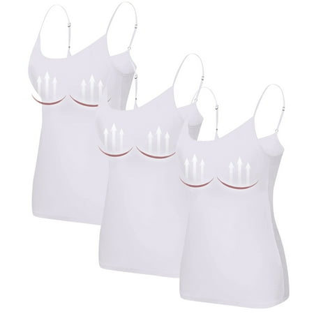 Nokdvo 3PC Yoga Racerback Tank Top for Women with Built in Bra Women s Padded Sports Bra Fitness Workout Running Shirts 3XL
