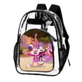 thumbnail image 2 of Tiny Toons Looniversity Cartoon Transparent Backpack Schoolbag Shoulders Satchel Daily Student Bookbag Large Capacity Clear Through Daypack, 2 of 7