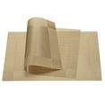 thumbnail image 1 of Individuales Manteles 450x300mm 2uds PVC Mesa Lavable Tejido Individual Mantel, Dorado, 1 of 5