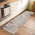 thumbnail image 2 of Gray Brown 2'x6' Runner Rugs for Hallway Kitchen Bedside Non Slip Washable, Vintage Shabby Texture Making Old Entryway Rug Runners with Rubber Backing, Long Carpet Runner for Laundry Room, 2 of 8