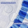 thumbnail image 6 of UMINEUX 3-Piece Rectangle Checkered Picnic Table Cover with Bench Covers Vinyl Flannel Backing with Elastic Edge (30"x72", Blue and White), 6 of 9