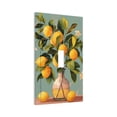 thumbnail image 6 of Zufioo Retro Warm Lemon Flower Print Switch Wall Plate, Dustproof and Heat-resistant Decorative Wall Switch Cover, Suitable for Residential and Commercial Areas-Mid-size, 6 of 8