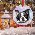 thumbnail image 6 of AatoeaX Boston Terrier Snowflake Ornament: Cute Dog Portrait, Transparent Acrylic, Hanging Keepsake for Pet Fans, Holiday Decor & Gifts, 6 of 7