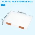 thumbnail image 2 of Uxcell Clear A4 File Portable Project Case with Buckle Plastic Storage Box for 8.5" x 11" Letter Paper Scrapbook Paper Storage Boxes, 6Pcs, 12.4"x9.8"x1.2", Brown, 2 of 6