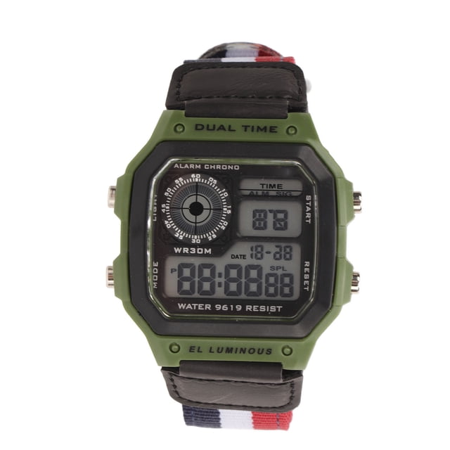 Reloj deportivo digital Jadeshay para hombre de Lona resistente al agua color Verde