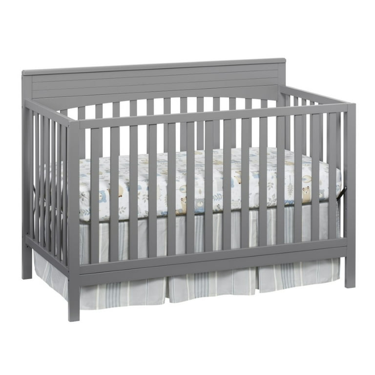 Oxford Baby Harper 4-in-1 Convertible Crib, Dove Gray, GREENGUARD Gold  Certified, Wooden Crib 