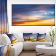 thumbnail image 1 of Sunset Dramatic Yellow Sky Clouds - Seashore Canvas Art Print, 1 of 3